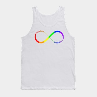 autism acceptance infinity loop rainbow Tank Top